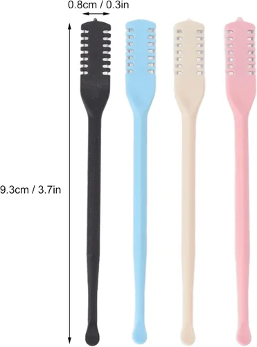 Vista 6 de 8 Uds. Cuchillo cortador de pelo de nariz, cuchillo de nariz, herramienta de recogida manual de pelo de nariz, herramienta portátil para doble