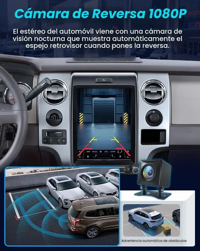 Vista 6 de [8Core 4G+64G] Radio de coche para Ford F150 2013 2014: 12.1 '' HD pantalla táctil estéreo con Carplay inalámbrico Android Auto 5G WiFi