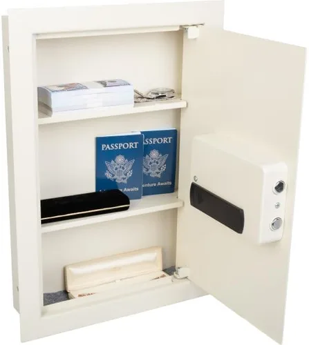 Vista 6 de Stalwart - Caja fuerte en la pared, seguro para el hogar o el negocio con teclado y 2 llaves de anulación manuales, protege dinero, joyas