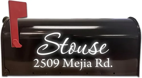Vista 11 de Calcomanías personalizadas para buzón de correo VWAQ-CMB1 (12 x 6 pulgadas, negro)