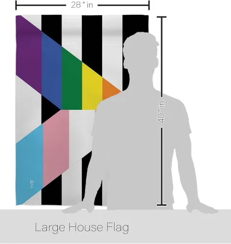 Vista 2 de Bandera LGBTQ del Mes del Orgullo Gay Trans Straight Ally Banderas Decoración del Hogar Regalos Pequeña Bandera Arco Iris Interior Banner 4 de Julio