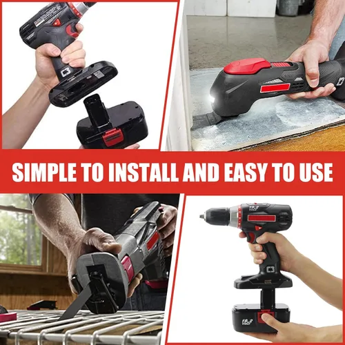 Vista 7 de Paquete de 2 baterías de repuesto C3 compatibles con Craftsman de 19.2 voltios, DieHard 130279005 315.113753 315.115410 315.11485 1323903 120235021