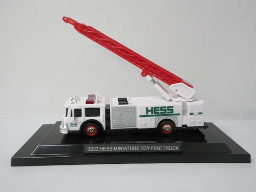 Vista 3 de Hess Mini colección Toy Truck 2022 - Camión de bomberos, helicóptero y camión con cargador frontal