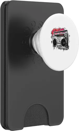 Vista 7 de Nuevo Retro Boombox Graffiti Street Art Hip Hop para Hombres Mujeres PopSockets Adhesivo PopGrip