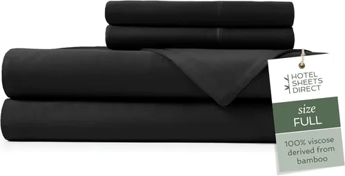 Vista 79 de Hotel Sheets Direct - Juego de sábanas 100% viscosa derivada de bambú tamaño individual - sábanas refrescantes con 1 funda de almohada