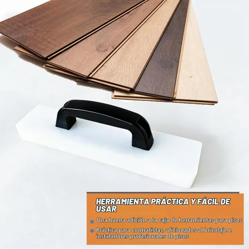 Vista 5 de Bloque de Golpeo para Suelos de Servicio Pesado - Adecuado para Laminado, Vinilo, Madera Dura y Madera Diseñada - Mango Incluido, Sin Martillo