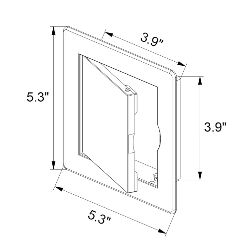 Vista 6 de Awenta Panel de acceso de 4 x 4 pulgadas para paneles de yeso/puerta de acceso de pared de plástico ABS blanco con tapa de solapa/escotilla