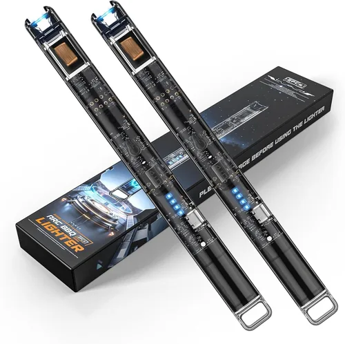 Vista 13 de KTEBO 2 Pack Encendedores Eléctricos de Arco de Plasma Recargables - USB de Largo Alcance para Velas Perfumadas, Barbacoa y Camping - Encendedores