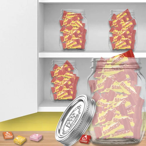 Vista 8 de STARBURST Caja a granel de caramelos masticables envueltos individualmente de tamaño divertido, caja de 4 libras