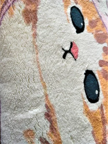 Vista 4 de Alfombra de baño con diseño de gatos, alfombra de baño de animales, suave y bonita, alfombra antideslizante de dibujos animados, alfombra de ducha 3