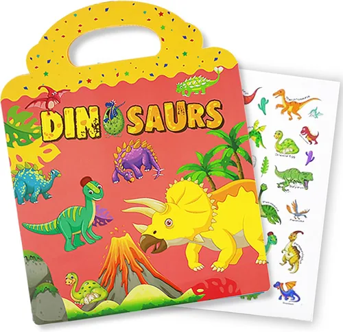 Vista 11 de Libro de calcomanías reutilizables para niños, calcomanías de animales, juguetes educativos de aprendizaje, calcomanías de viaje, libros