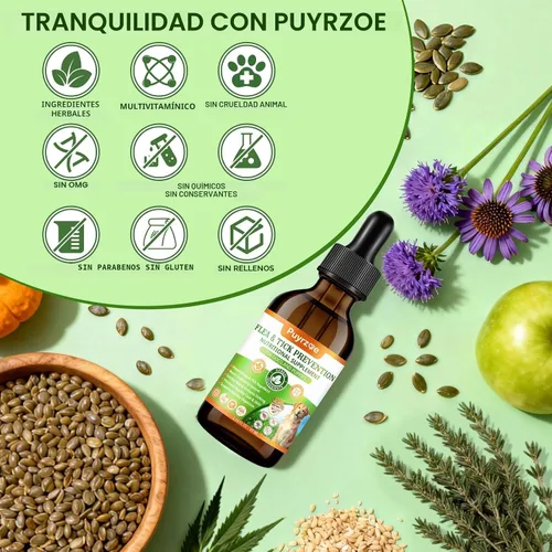 Vista 5 de Puyrzoe Prevención de pulgas y garrapatas para perros, gotas de tratamiento oral de pulgas para perros