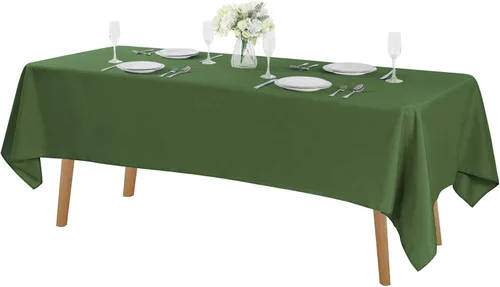 Vista 92 de Mantel rectangular de tela de poliéster lavable de 60 x 120 pulgadas, para decoración de bodas, fiestas, comedores, banquetes