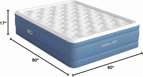 Vista 11 de Simmons Rest Aire Colchón cama de aire con bomba lateral incorporada y cubierta de terciopelo suave: Queen