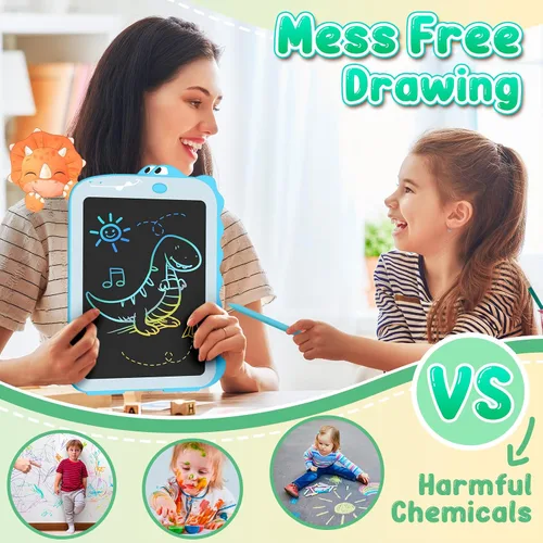 Vista 6 de CHEERFUN Tableta de escritura LCD para niños: tablero educativo de dibujo de garabatos de aprendizaje, juguetes de dinosaurio para niños pequeños