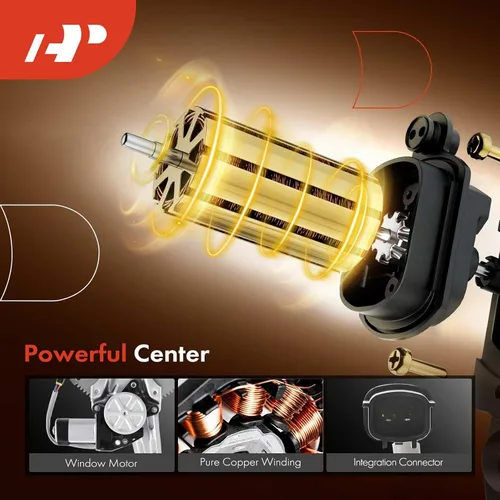 Vista 4 de A-Premium Elevalunas eléctrico con motor compatible con Tiida (México) Versa 2007-2013 lado trasero del conductor