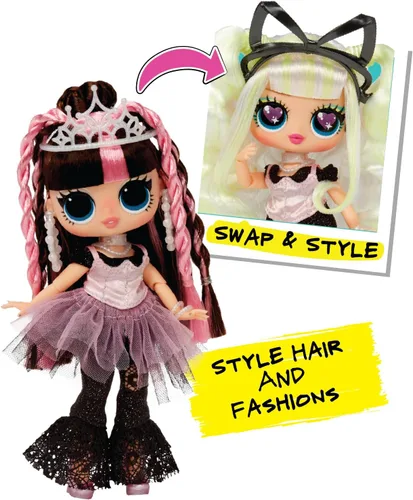 Vista 6 de L.O.L. Surprise! Tweens Surprise Swap Bronze-2-Blonde Billie Fashion Doll con más de 20 sorpresas, incluyendo cabeza de peinado y fabulosas modas