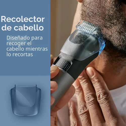 Vista 5 de Norelco Philips Recortador de barba Serie 7000, recortador 100% impermeable para hombres, 40 configuraciones de longitud de cabello, adaptabilidad