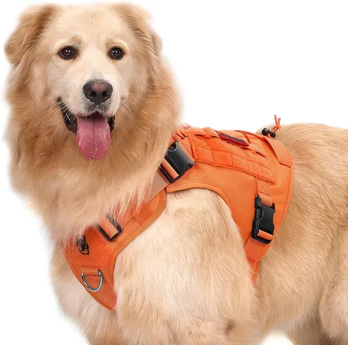 Vista 37 de OneTigris - Arnés táctico para perros pequeños, chaleco de servicio sin tirones para perros pequeños