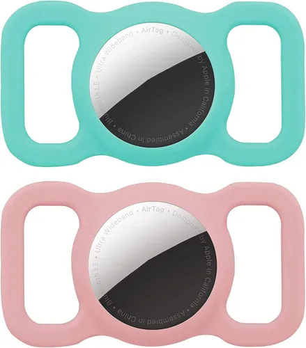 Vista 18 de Funda protectora para collar de perro, funda compatible con Apple Air Tag, impermeable, para rastreador GPS, ligera, suave, antiarañazos, Negro