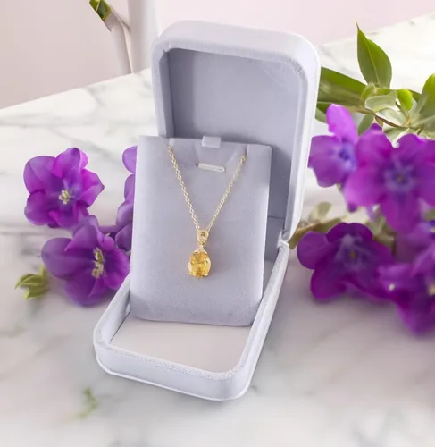 Vista 2 de Velvet Jewelry Storage Box, Pendant gift Box, Necklace Storage Display Case, Gift Boxes For Wedding Romantic Proposal Engagement Birthday
