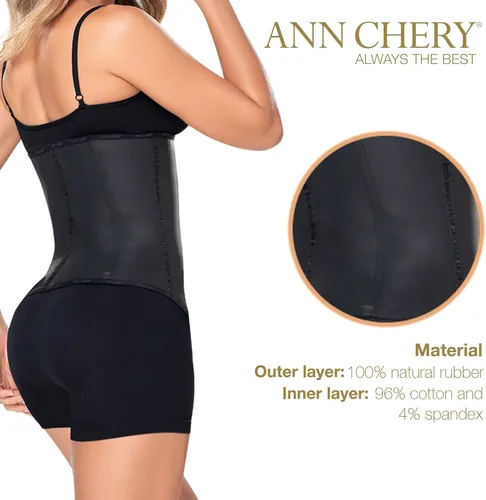 Vista 4 de Ann Chery Corsé entrenador de cintura para mujer - Cinchador de cintura colombiano - Moldeador de cuerpo de látex de 2 ganchos