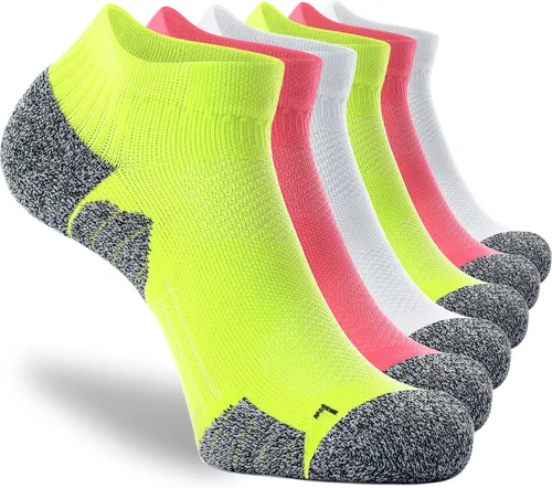Vista 40 de CWVLC - Calcetines deportivos, hasta el tobillo, de compresión, acolchados, unisex, paquete variado