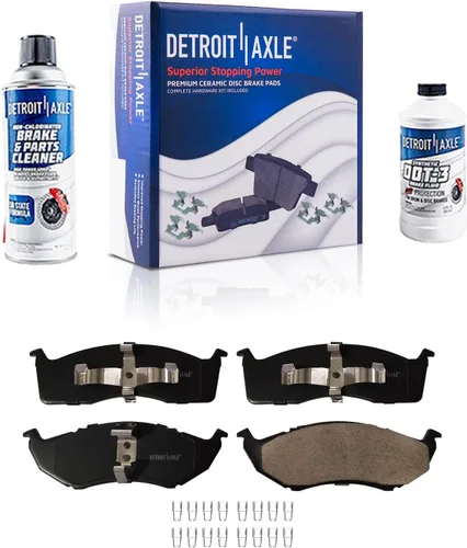 Vista 66 de Detroit Axle - Pastillas de Freno Delantero Izquierdo Reemplazo de Pinza de Disco para Dodge Ram 1500 Dakota Mitsubishi Raider - Juego de 3 piezas