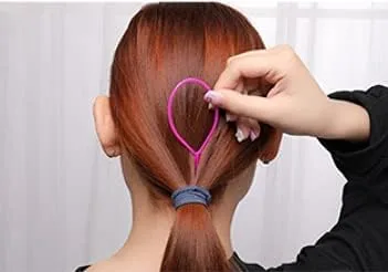 Vista 7 de 1 Unidad(2 piezas) Plástico Magic Hair Braid Cola de caballo Herramienta Clip Herramienta Simple DIY Estilo de Cabello Accesorios Estilo Estilo Azul