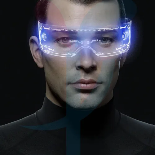 Vista 6 de Gafas con luz LED 7 colores de cambio automático de color gafas luminosas gafas rave para festivales rave Halloween club fiesta cosplay
