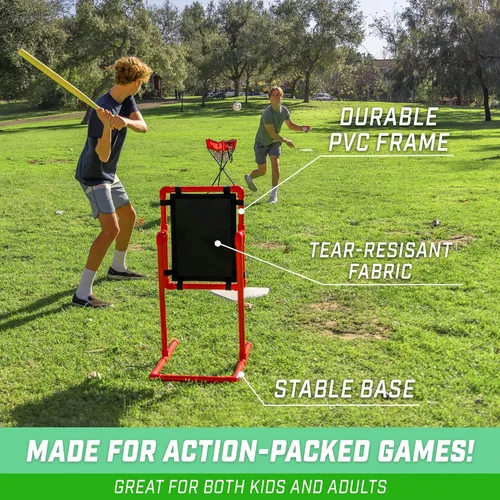 Vista 4 de GoSports Baseball Strike Zone Target para bolas de plástico, compatible con Blitzball y Wiffle Ball
