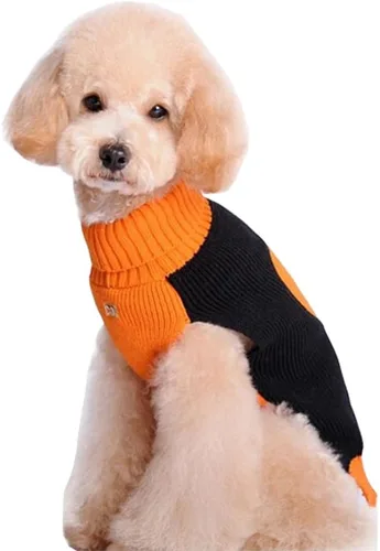 Vista 3 de Suéter con calabazas para perros BOBIBI, día festivo Halloween, ropa para mascotas, m