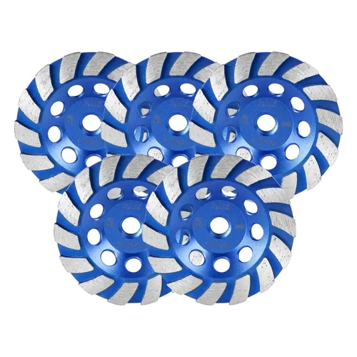 Vista 17 de SALI Muelas abrasivas de hormigón de 7 pulgadas 28 segmentos de diamante Turbo 5/8-11 Arbor Diamond Muela abrasiva apta para pintura, epoxi