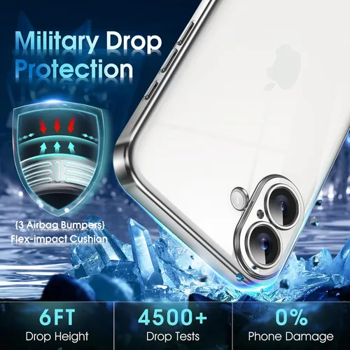 Vista 796 de Supdeal Funda cristalina transparente para iPhone 11, [No se amarillea] [Protección de la cámara] [Probado contra caídas de grado militar] Funda