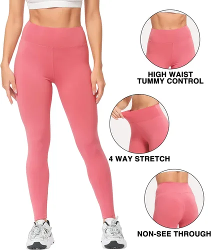 Vista 5 de Natural Feelings - Leggings de cintura alta para mujer, ultrasuaves, elásticos, opacos, ajustados, para yoga, talla única y talla extragrande