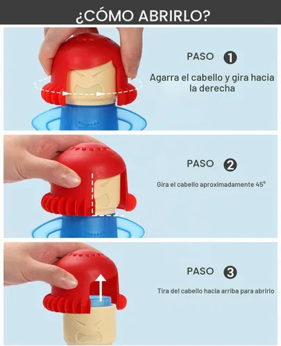 Vista 7 de Spardar Angry Mama - Limpiador de vapor para microondas Angry Mama, paquete de 2 limpiadores de microondas para cocinas, la forma divertida y fácil