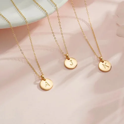Vista 6 de Memorjew S925 Sterling Silver Initial Necklaces for Girls Women, Tiny Cute Initial Pendant Necklace Valentines Day Gold Jewelry Gifts for Women Teen