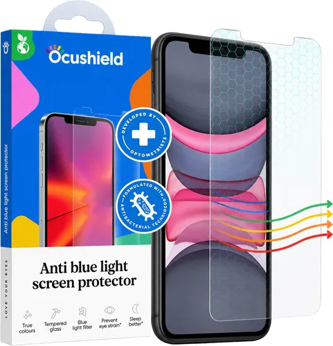 Vista 24 de Ocushield - Protector de pantalla de vidrio templado anti luz azul para iPhone 7 Plus iPhone 8 Plus - Protege tus ojos, reduce las migrañas