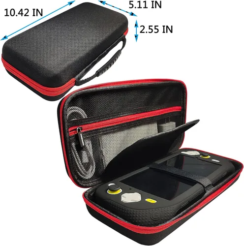 Vista 2 de Funda de silicona y funda de transporte compatible con Logitech G Cloud Gaming de mano, protector de pantalla para accesorios de consola Logitech G
