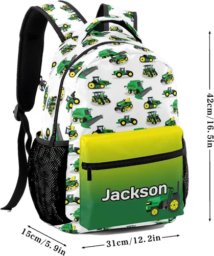 Vista 6 de Zaaprint Mochila escolar personalizada con diseño de escamas de sirena y pescado con texto de nombre para mujeres y hombres, Mochila 9, Mochilas
