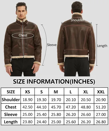 Vista 2 de HOTIME Chaqueta de bombardero de cosplay para hombre, disfraz de anime, cuello alto, abrigo de piel sintética (marrón, XS-3XL)