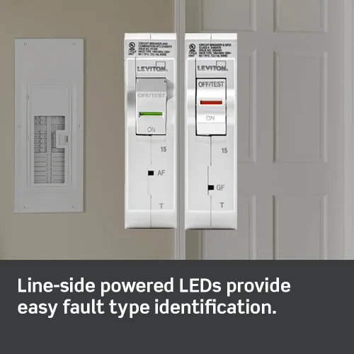 Vista 4 de Leviton LB120-GFT 20A - Disyuntor de rama GFCI de 1 polo, magnético térmico, 120 VCA, color blanco