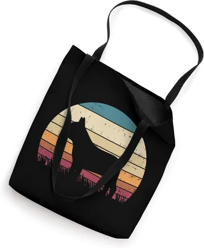 Vista 2 de Bulldog francés atardecer retro Frenchie perro amante dueño bolsa de regalo
