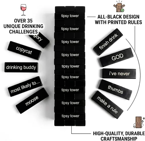 Vista 2 de Jenga Tipsy Tower, juego para beber