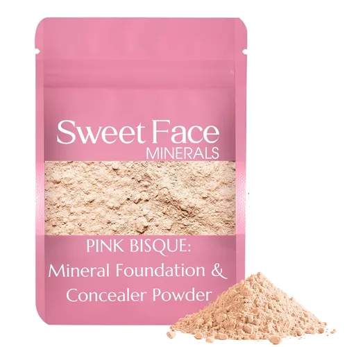 Vista 12 de Sweet Face Minerals - Recambio de polvo de base (BEIGE) (bolsa de 0.42 oz) por Sweet Face Minerals, polvo de maquillaje ligero y mineral suelto