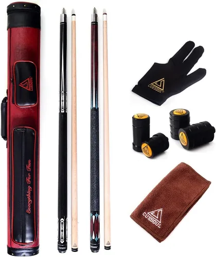 Vista 13 de CUESOUL 19oz Pool Cue Sticks with Hard Pool Cue Case