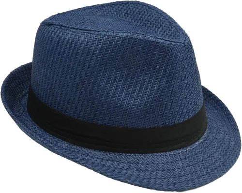 Vista 3 de NAVISIMA Sombreros Fedora estilo Panamá de los años 20 para adultos, hombres, mujeres y niños, sombrero de Sun Fedora con banda, sombrero de playa