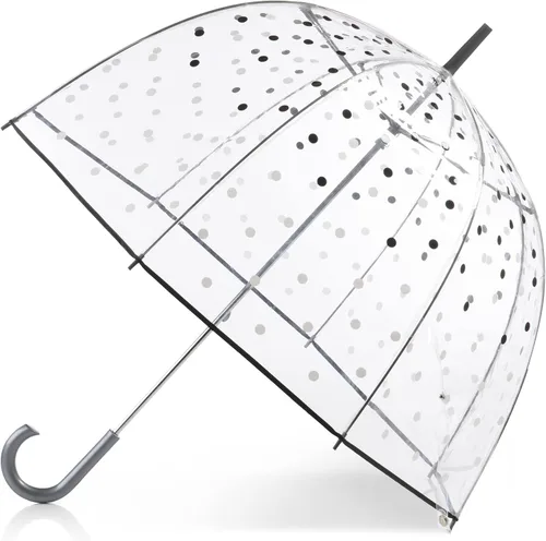 Vista 22 de Totes Adult Clear Bubble Umbrella with Dome Canopy and Lightweight Wind and Rain Protection