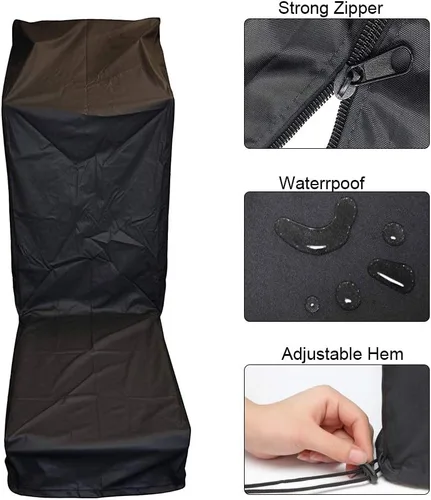 Vista 3 de J&C Fundas protectoras para cinta de correr a prueba de polvo, plegable, ligera, duradera, impermeable, para cinta de correr deportiva