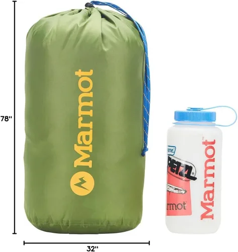 Vista 8 de MARMOT Saco de dormir Always Summer 40° para hombre, relleno 650 para acampar y mochilero